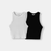 2-pack ärmlösa ribbade T-shirts 2-pack ärmlösa ribbade T-shirts