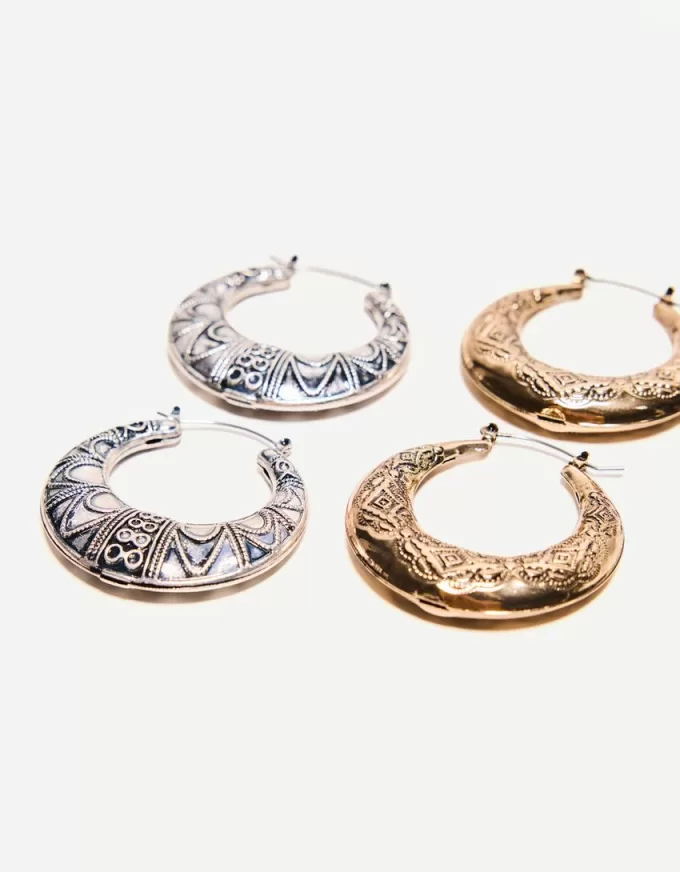 2-pack boho hoop örhängen 2-pack boho hoop örhängen