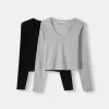 2-pack långärmade V-ringade T-shirts 2-pack långärmade V-ringade T-shirts