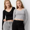 2-pack långärmade V-ringade T-shirts 2-pack långärmade V-ringade T-shirts