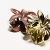 2-pack med metalliska blomma hårspännen 2-pack med metalliska blomma hårspännen