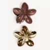 2-pack med metalliska blomma hårspännen 2-pack med metalliska blomma hårspännen