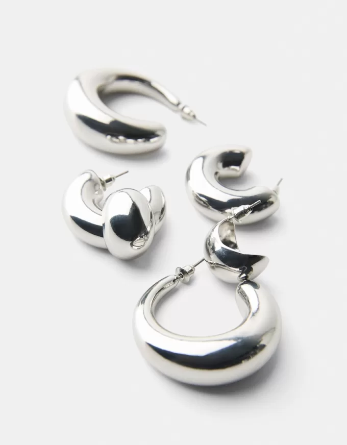3-pack chunky hoop örhängen 3-pack chunky hoop örhängen