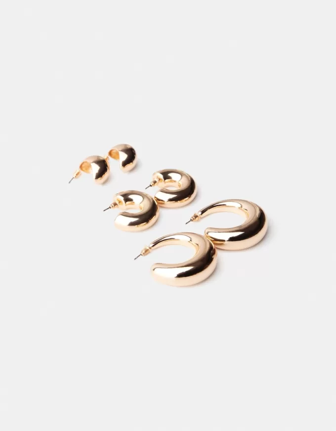 3-pack chunky hoop örhängen 3-pack chunky hoop örhängen