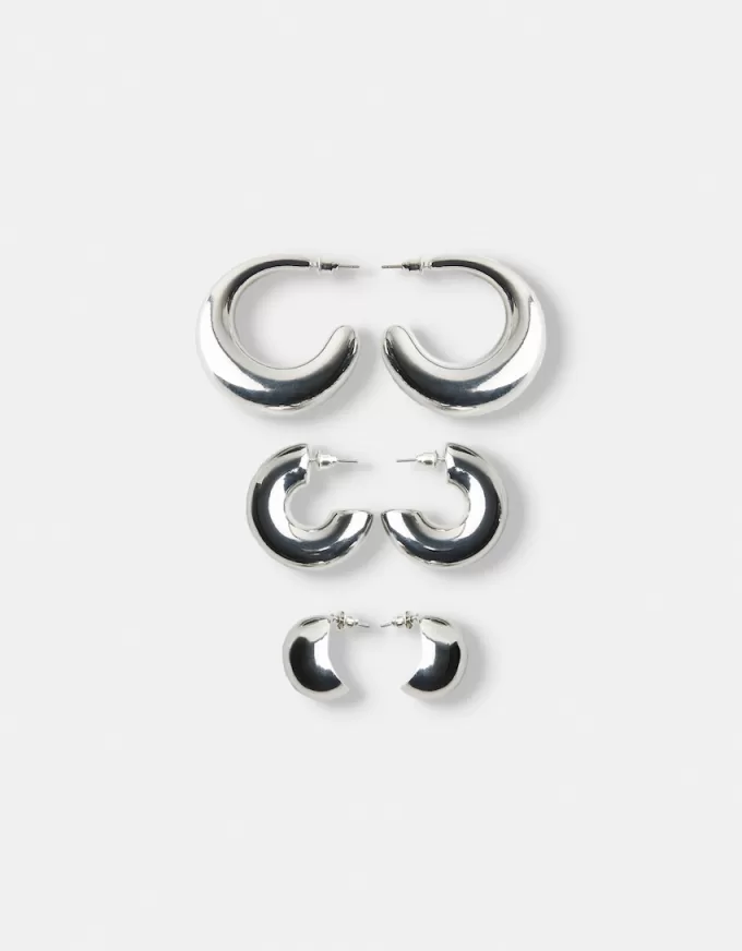 3-pack chunky hoop örhängen 3-pack chunky hoop örhängen