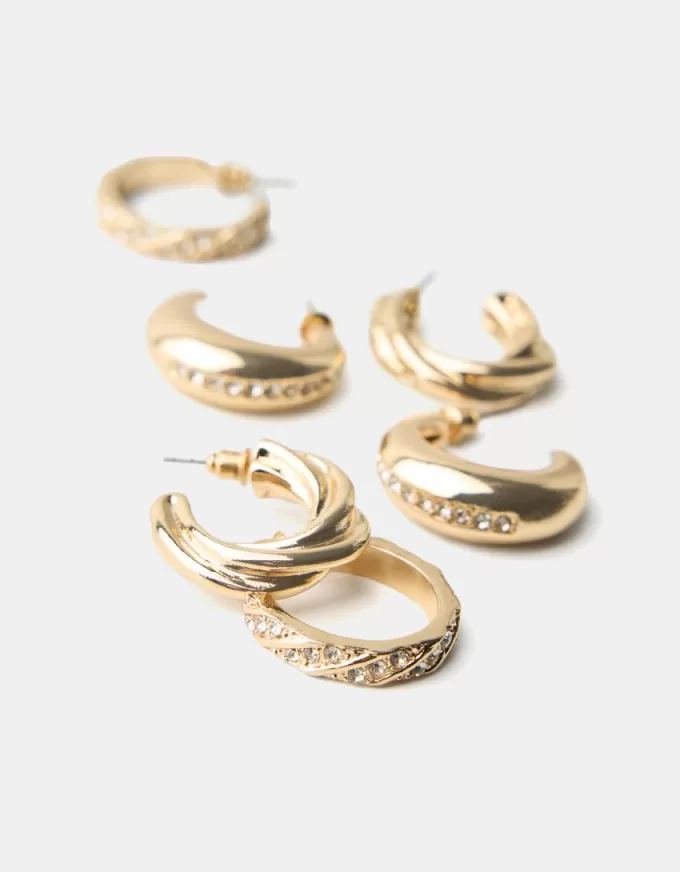 3-pack ringörhängen 3-pack ringörhängen