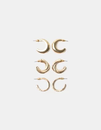3-pack ringörhängen