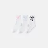 3-pack rosettstrumpor