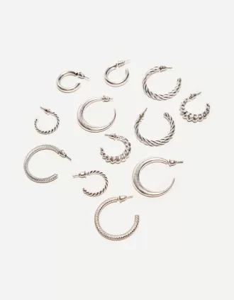 6-pack boho hoop örhängen 6-pack boho hoop örhängen