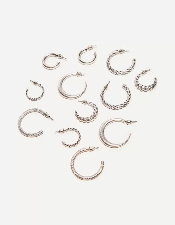 6-pack boho hoop örhängen 6-pack boho hoop örhängen