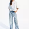 90-tals strassjeans med vida ben 90-tals strassjeans med vida ben