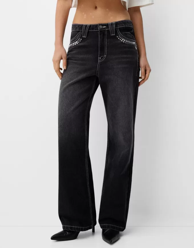 90-talsjeans med breda ben 90-talsjeans med breda ben