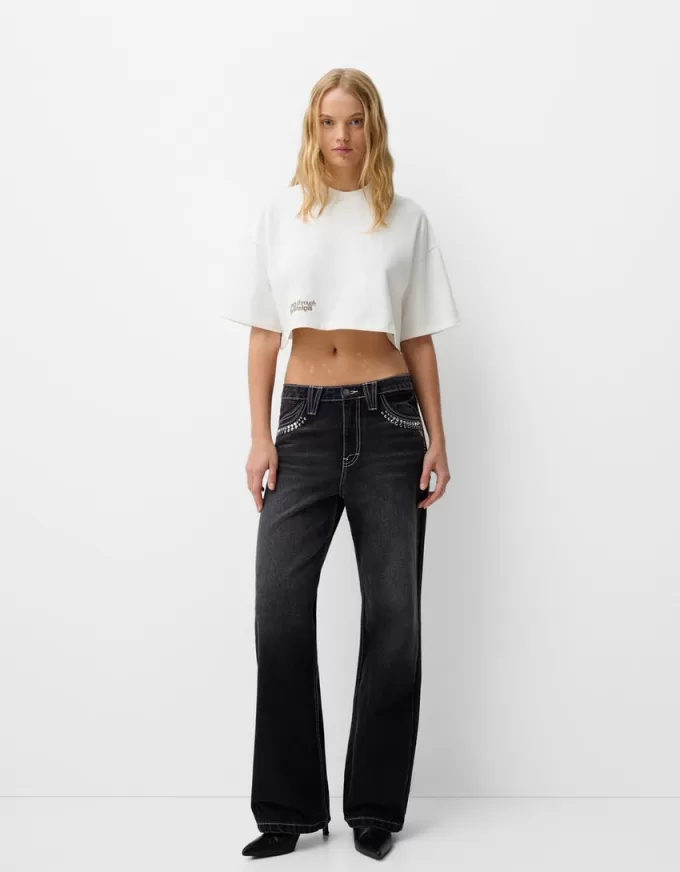 90-talsjeans med breda ben 90-talsjeans med breda ben