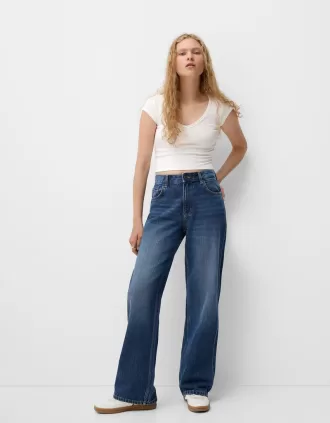 90-talsjeans med vida ben