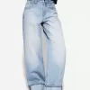 90-talsjeans med vida ben och uppvikbara fållar 90-talsjeans med vida ben och uppvikbara fållar
