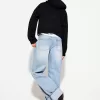 90-talsjeans med vida ben och uppvikbara fållar 90-talsjeans med vida ben och uppvikbara fållar