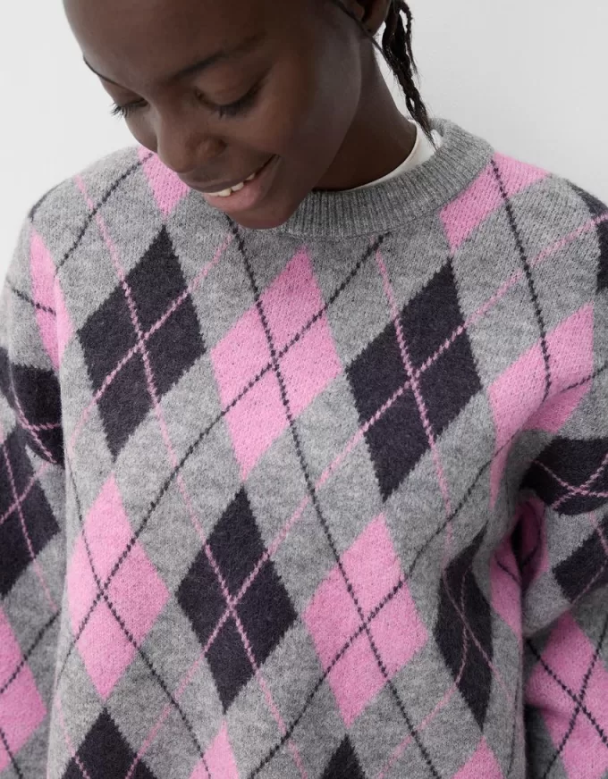 Argyle jacquardtröja Argyle jacquardtröja