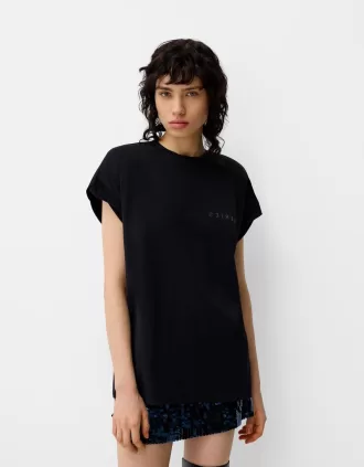 Ärmlös T-shirt med tryck