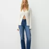 Avslappnade jeans med rak passform med hög midja Avslappnade jeans med rak passform med hög midja