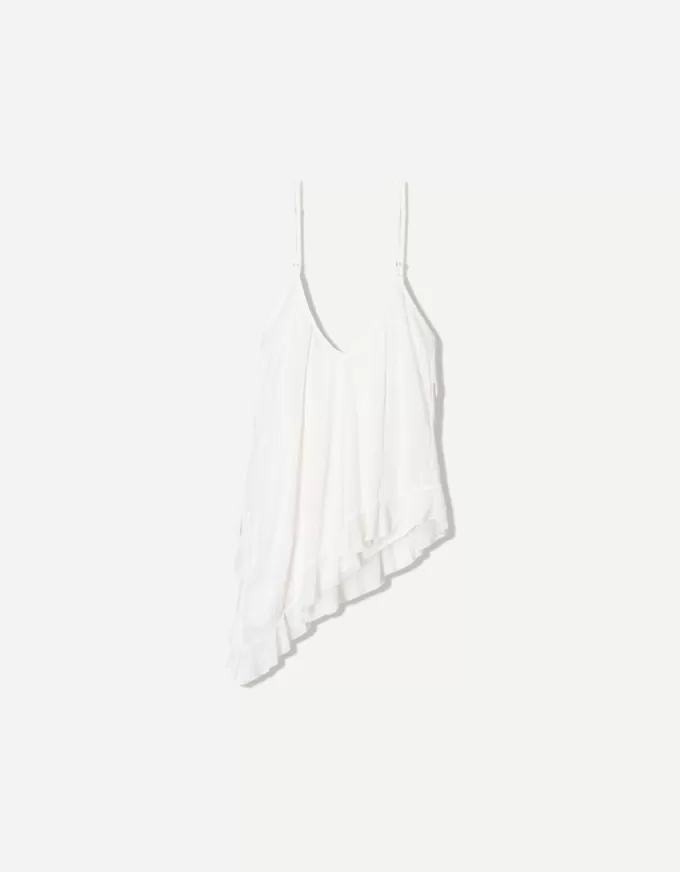 BERSHKA SERIEN asymmetrisk volang topp BERSHKA SERIEN asymmetrisk volang topp