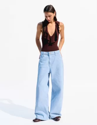 BERSHKA SERIEN draperad body med remmar