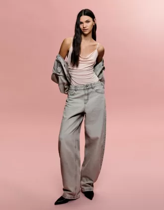 BERSHKA SERIEN draperad body med remmar