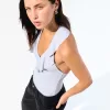 BERSHKA SERIEN draperad body med remmar BERSHKA SERIEN draperad body med remmar