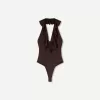 BERSHKA SERIEN draperad body med remmar BERSHKA SERIEN draperad body med remmar