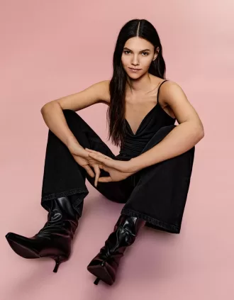 BERSHKA SERIEN draperad body med remmar