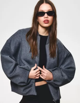 BERSHKA SERIES jacka med neopreneffekt