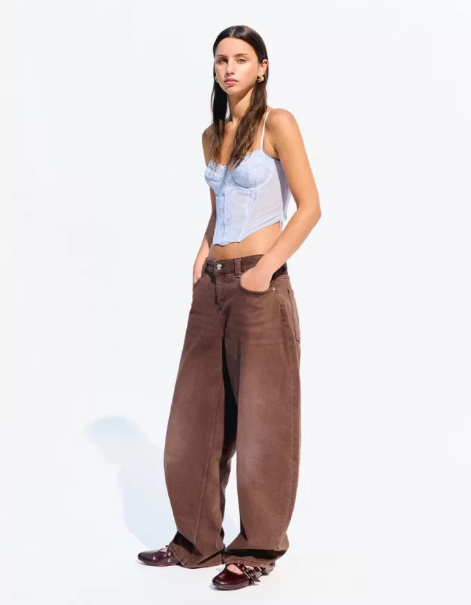 BERSHKA SERIES korsetttopp i spets BERSHKA SERIES korsetttopp i spets