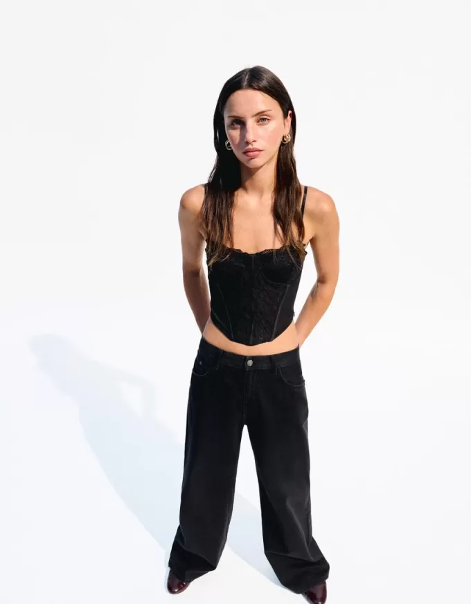 BERSHKA SERIES korsetttopp i spets BERSHKA SERIES korsetttopp i spets