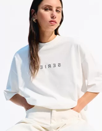 BERSHKA SERIES kortärmad T-shirt med tryck
