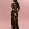 BERSHKA SERIES rynkad midikjol i tyll BERSHKA SERIES rynkad midikjol i tyll