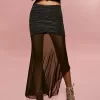 BERSHKA SERIES rynkad midikjol i tyll BERSHKA SERIES rynkad midikjol i tyll