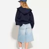 Baggy denim bermudashorts