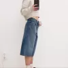Baggy denim bermudashorts