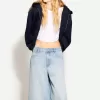 Baggy denim bermudashorts