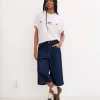 Baggy denim bermudashorts