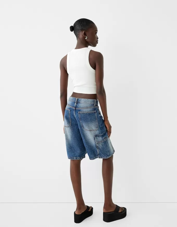 Baggy denim cargo bermudashorts Baggy denim cargo bermudashorts