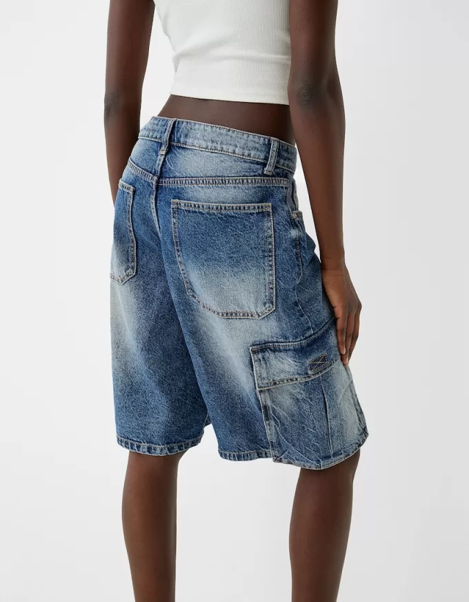 Baggy denim cargo bermudashorts Baggy denim cargo bermudashorts