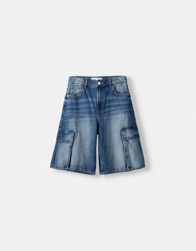 Baggy denim cargo bermudashorts Baggy denim cargo bermudashorts