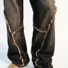 Baggy jeans med fransar Baggy jeans med fransar