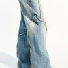 Baggy jeans med fransar Baggy jeans med fransar