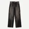 Baggy jeans med fransar Baggy jeans med fransar