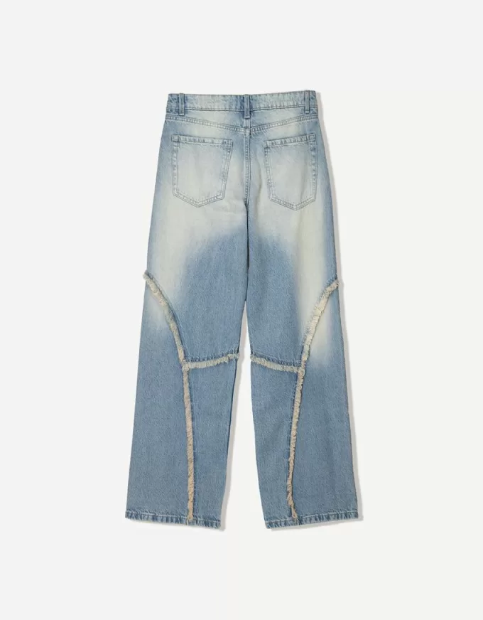 Baggy jeans med fransar Baggy jeans med fransar