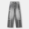 Baggy jeans med fransar Baggy jeans med fransar