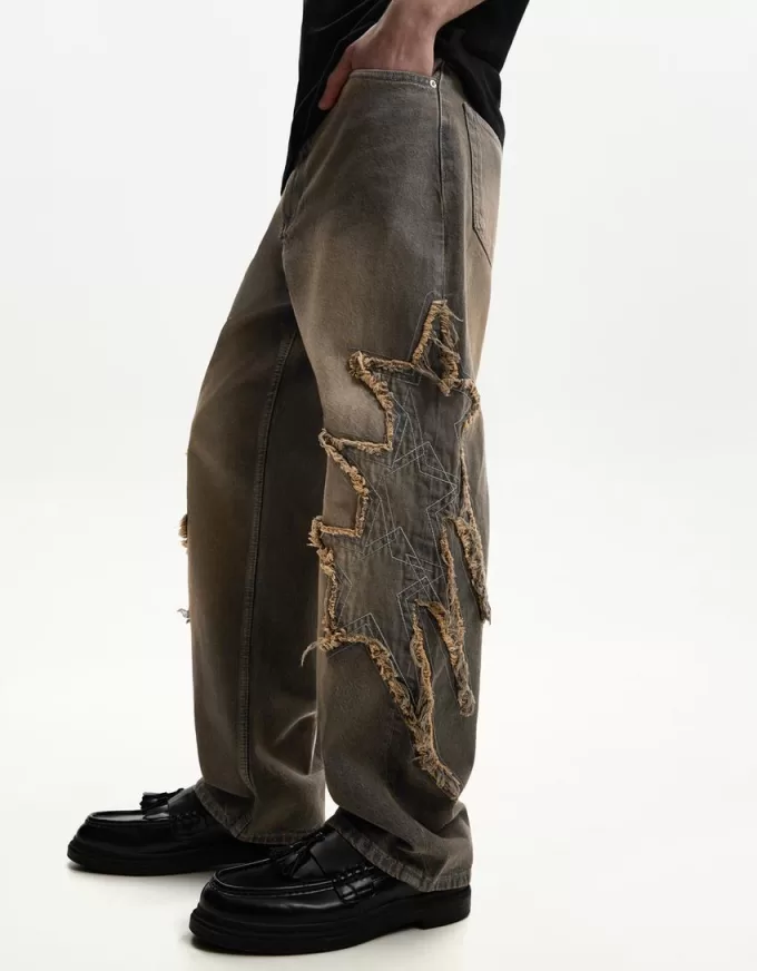 Baggy jeans med lappar Baggy jeans med lappar