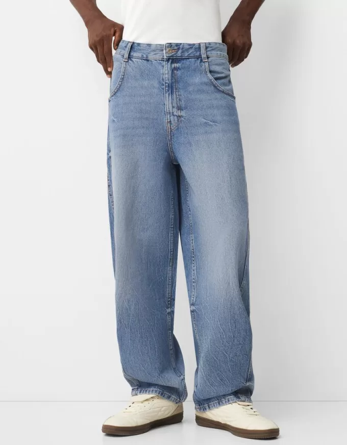 Baggy jeans med sömdetaljer Baggy jeans med sömdetaljer