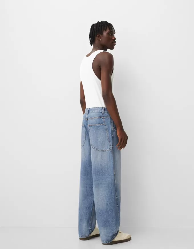 Baggy jeans med sömdetaljer Baggy jeans med sömdetaljer
